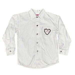 Levi's Kids Size 6X Pin Stripe Blue/White Button Up Shirt